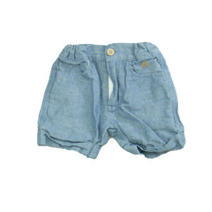 Maison Frida Boys Blue | Chambray Shorts size: 6-12 Months